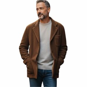 🧥 Hickey Freeman Sport Brown Boiled Wool-Feel Jacket Blazer | Tailored